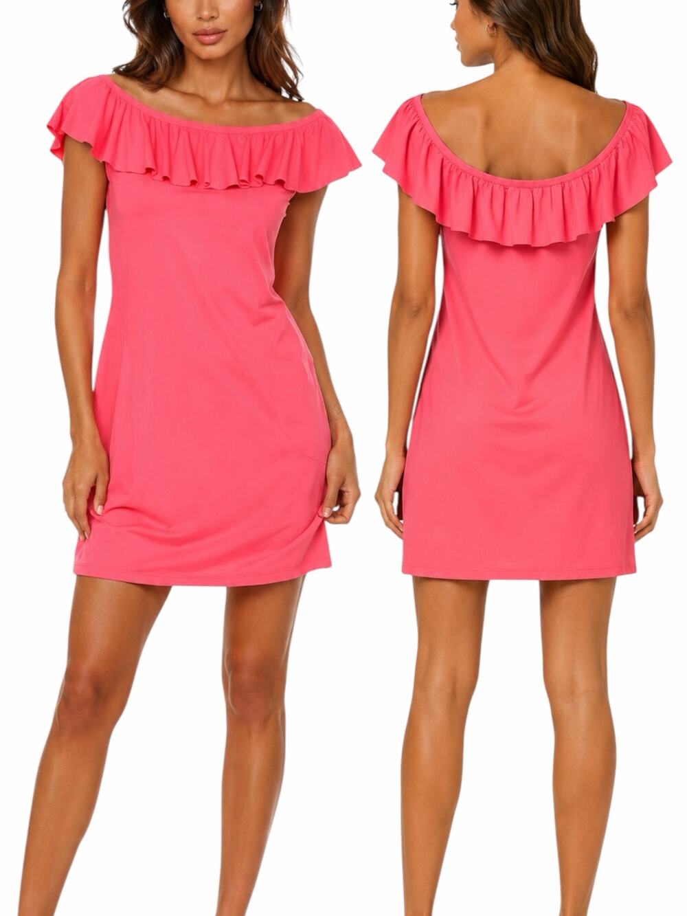 Tommy Bahama Pearl Off the Shoulder Spa Dress Coral Coast Size S